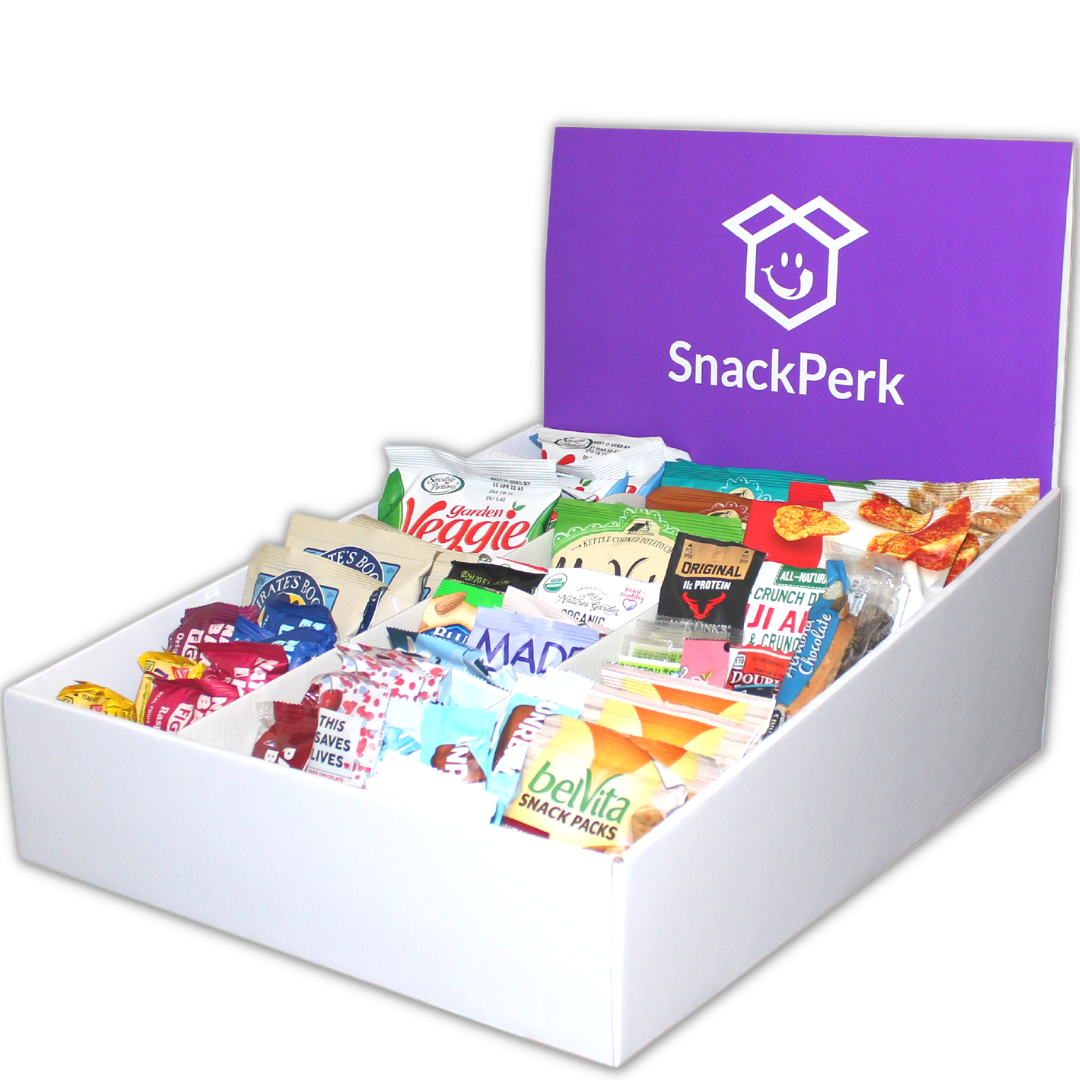 Perfect addition for any organization, large and small. Individually  wrapped snack items in both Healthy and Popular options. - SnackPerk